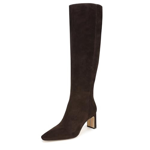 Sam Edelman Women's Sylvia Knee High Boot Chocolate Brown Extra Wide Calf | Amazon (US)