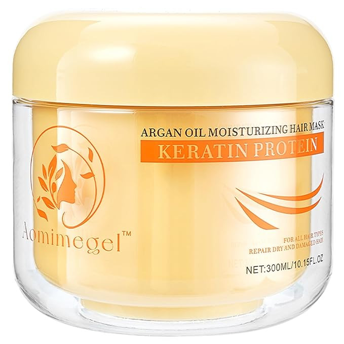 Collagen Hair Mask,Deep Repair Conditioning Argan Oil Hair Mask for Damaged Hair Treatment, Deep ... | Amazon (US)