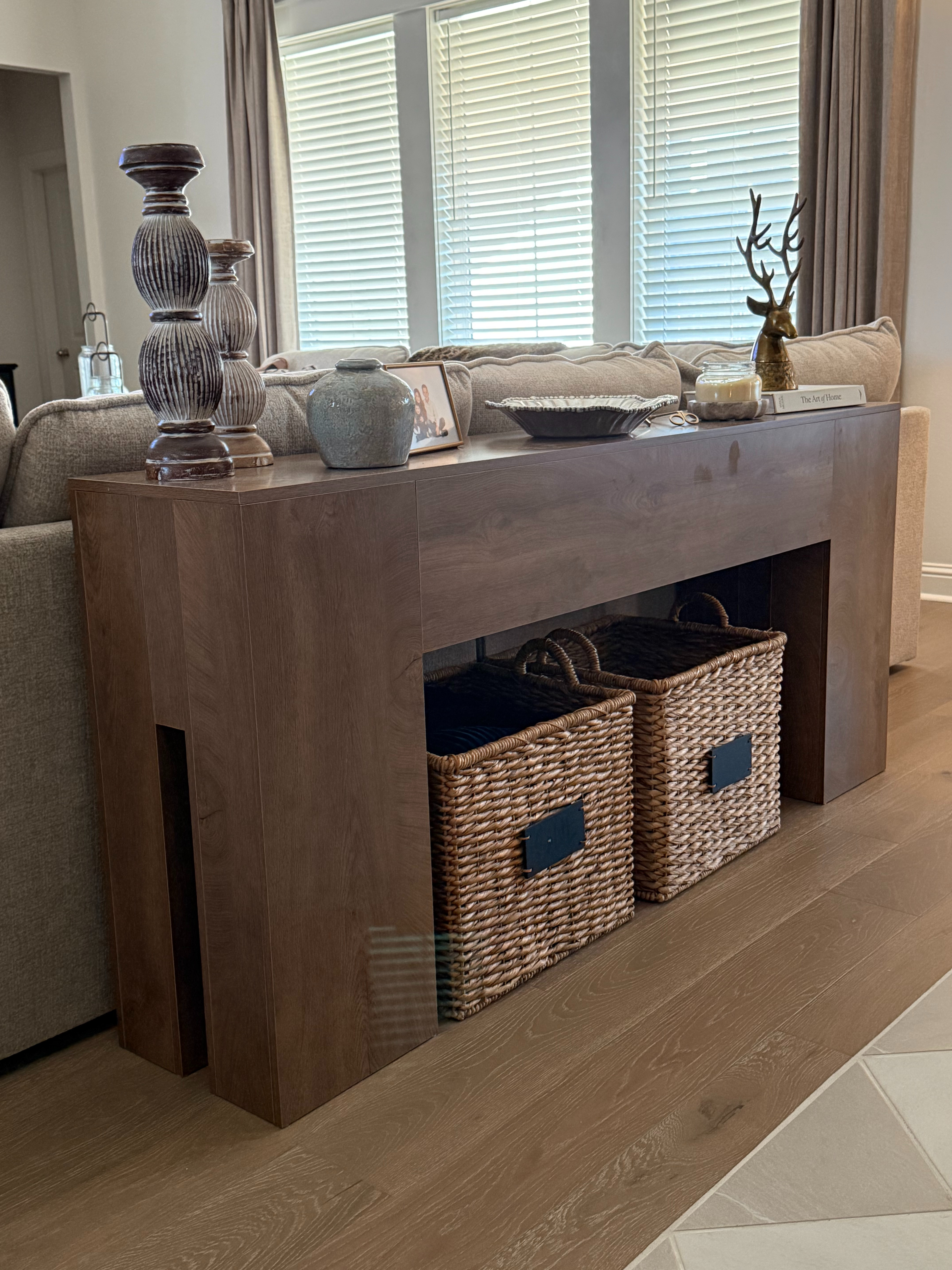 Just got this sofa table for our sectional and it exceeds my expectations! Best of all, it's from Amazon! 

 #LTKHome