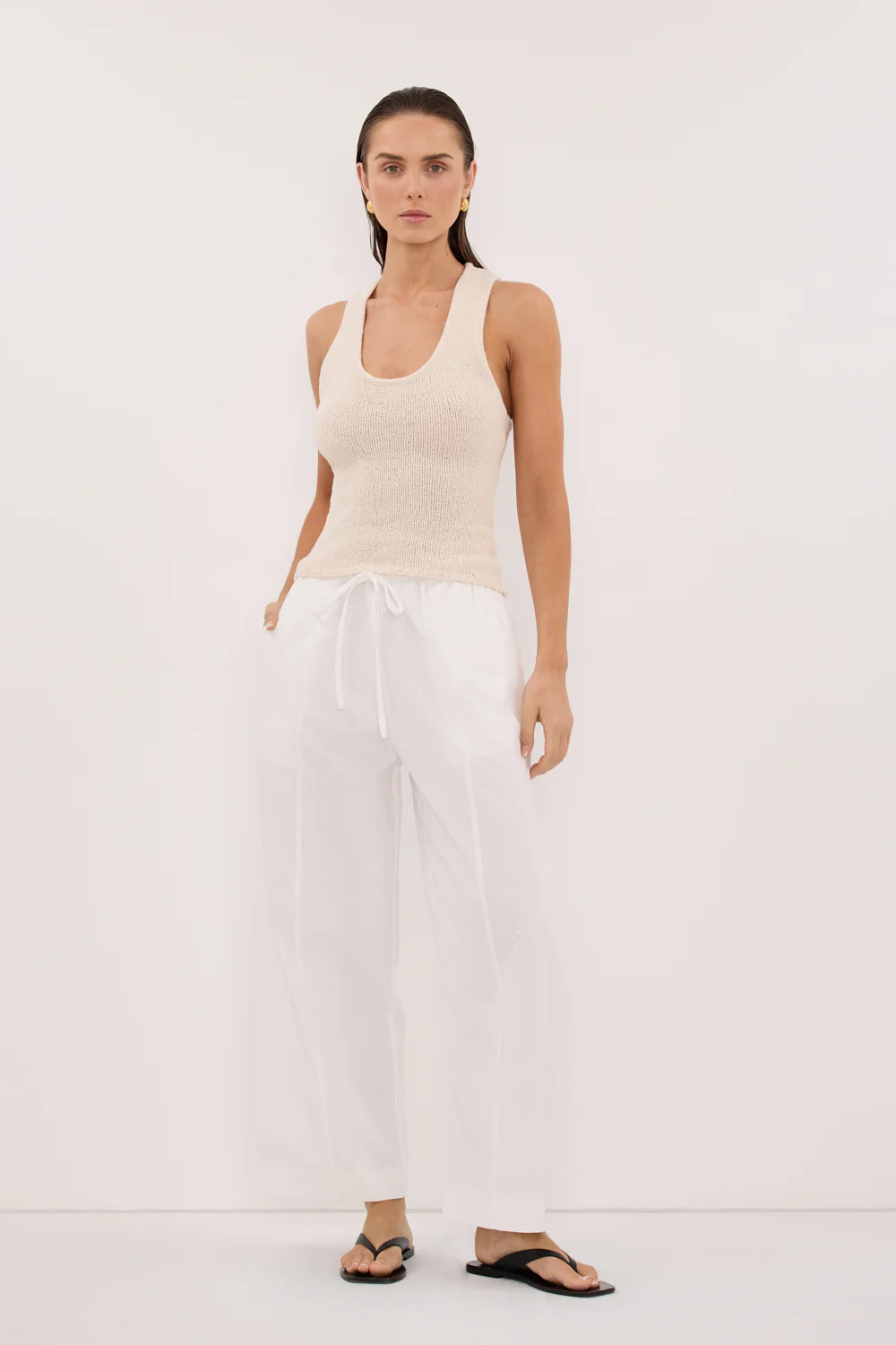 ASPEN SANDSTONE RACER KNIT TOP | DISSH