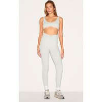 Basic Grey Cotton Blend Jersey High Waisted Leggings | PrettyLittleThing US