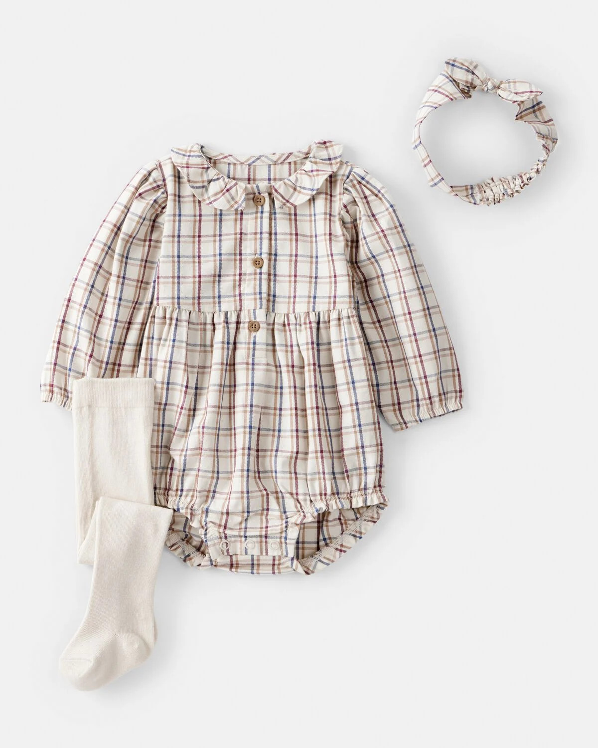 Baby Girl 3-Piece Plaid Bubble Outfit Set | Carter's Inc