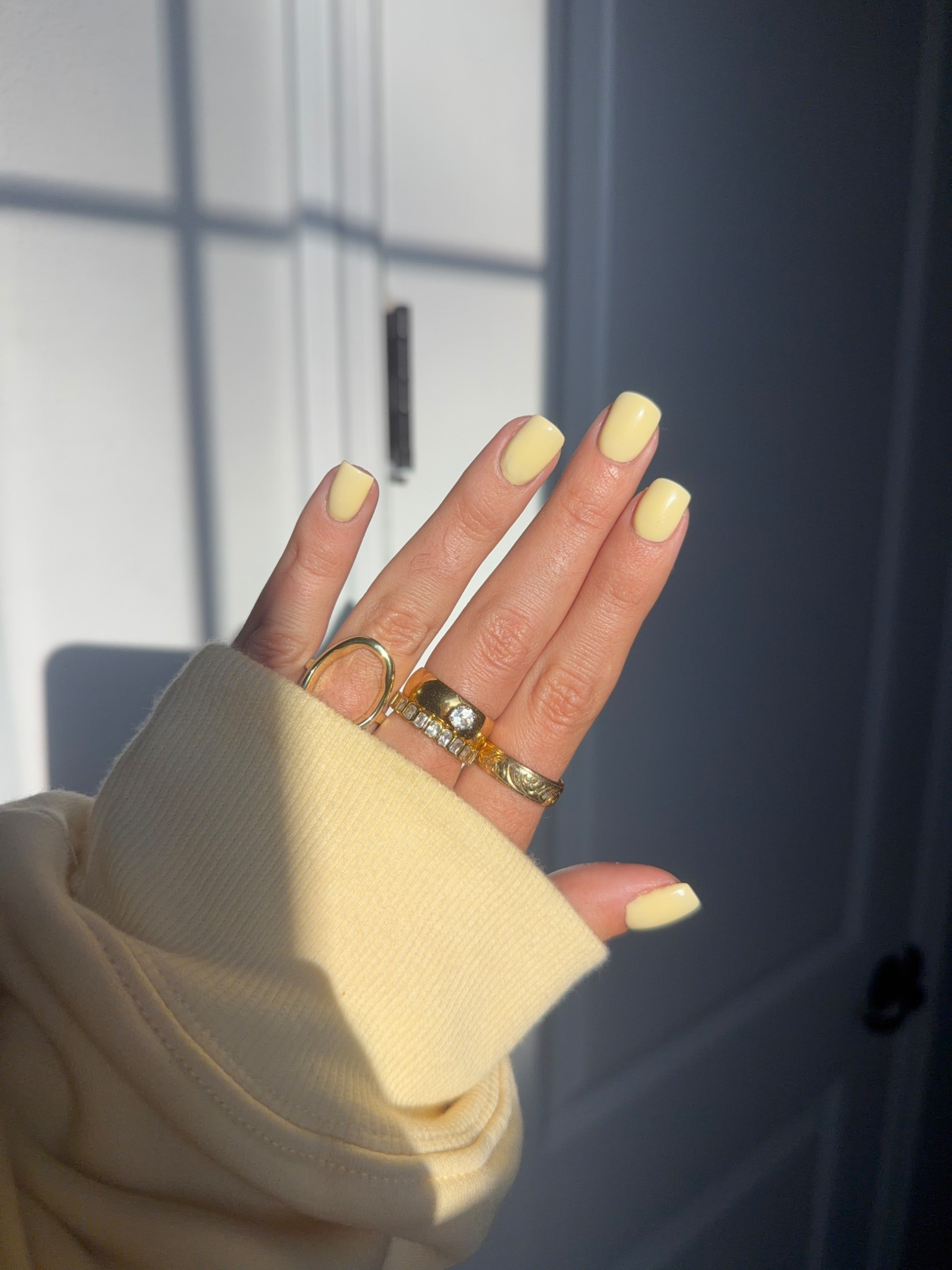 I get a lot of questions about my rings! I have linked the exact two below. (Ring finger and middle bottom) 

The index finger ring was my grandpas wedding band. Middle top came from a seller on FB marketplace! 