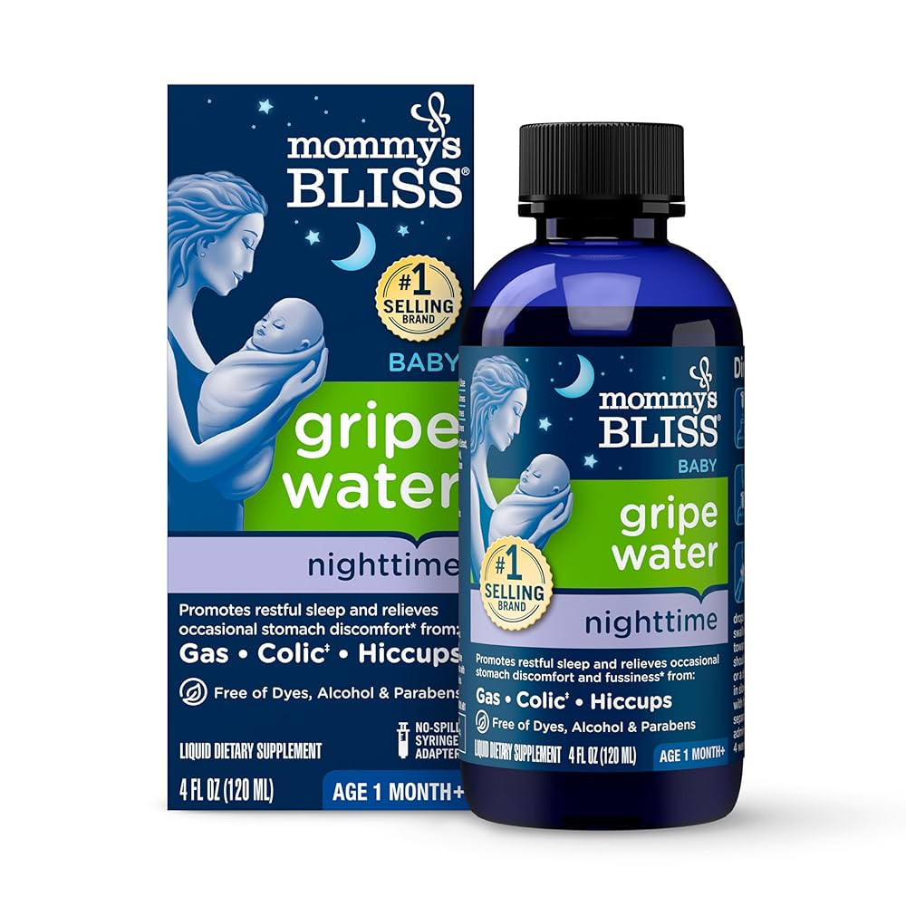 Mommy's Bliss Gripe Water Night Time, Infant Gas & Colic Relief, Gentle & Safe, 2 Weeks+, 4 FL OZ... | Amazon (US)