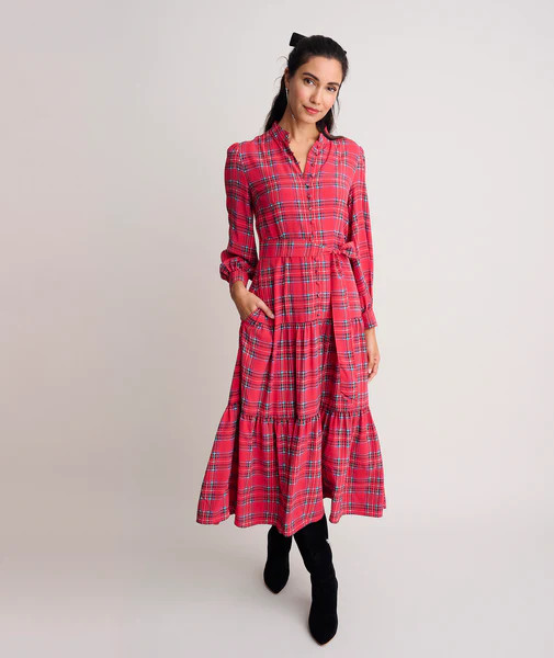 Tartan Plaid Crepe Meredith Dress | UNTUCKit (US)