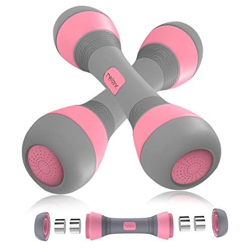 Nice C Adjustable Dumbbell Weight Pair, 5-in-1 Weight Options, Non-Slip Neoprene Hand, All-Purpose,  | Amazon (US)