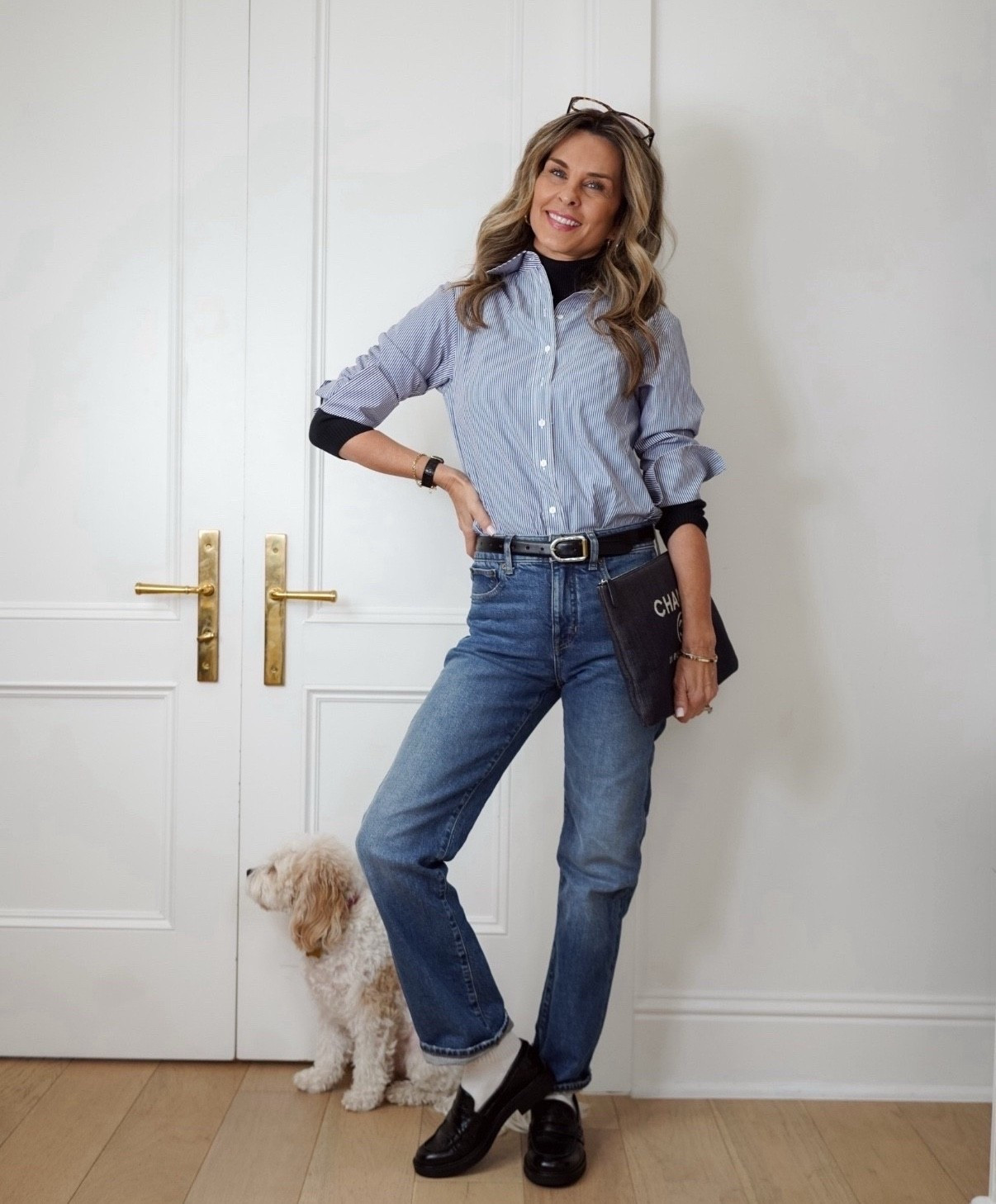 -J.Crew jeans TTS I’m 5’6” wearing classic length.
-Classic Six button up. Love the details! Code TAMMY10 or Bluedit20
-Julia Amory knit turtleneck sz S Discount code Tammy15
-Loafers TTS 
-glasses are so good!! 

#LTKgrwm #LTKootd #LTKOver40