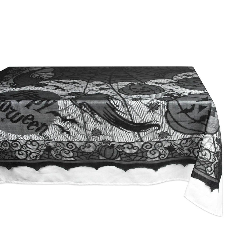 Happy Halloween Lace Tablecloth Black - Design Imports | Target