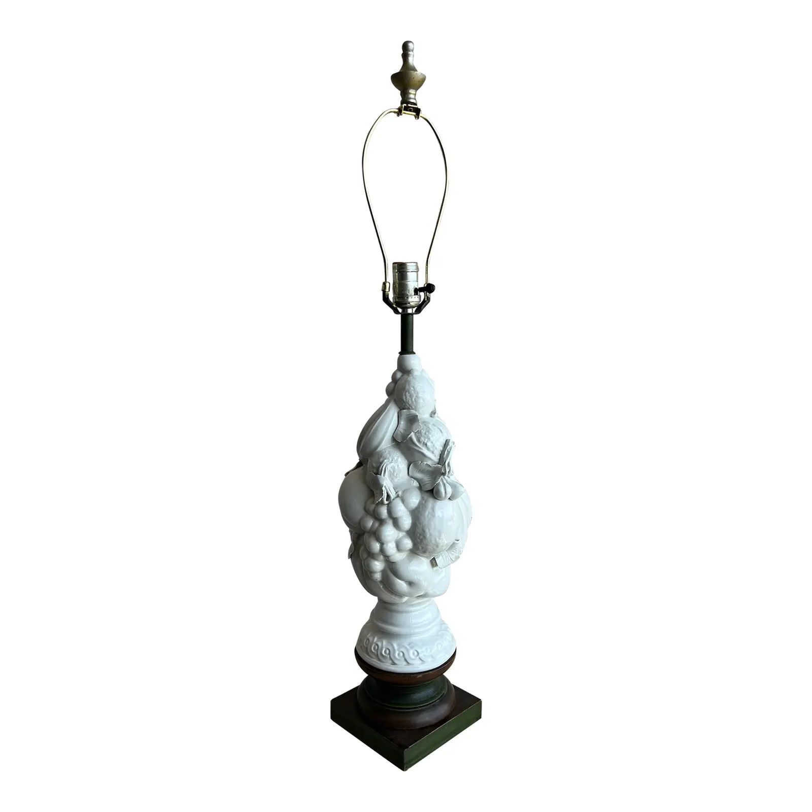 Mid-Century Italian Blanc De Chine Topiary Accent Lamp, 1960's | Chairish