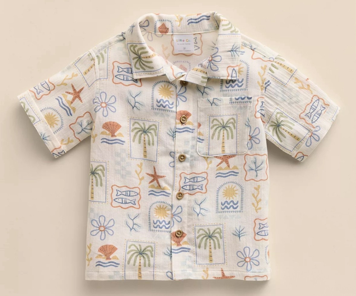 The most perfect beachy button up ! Toddler boy must have . 

#LTKSaleAlert #LTKSeasonal #LTKKids