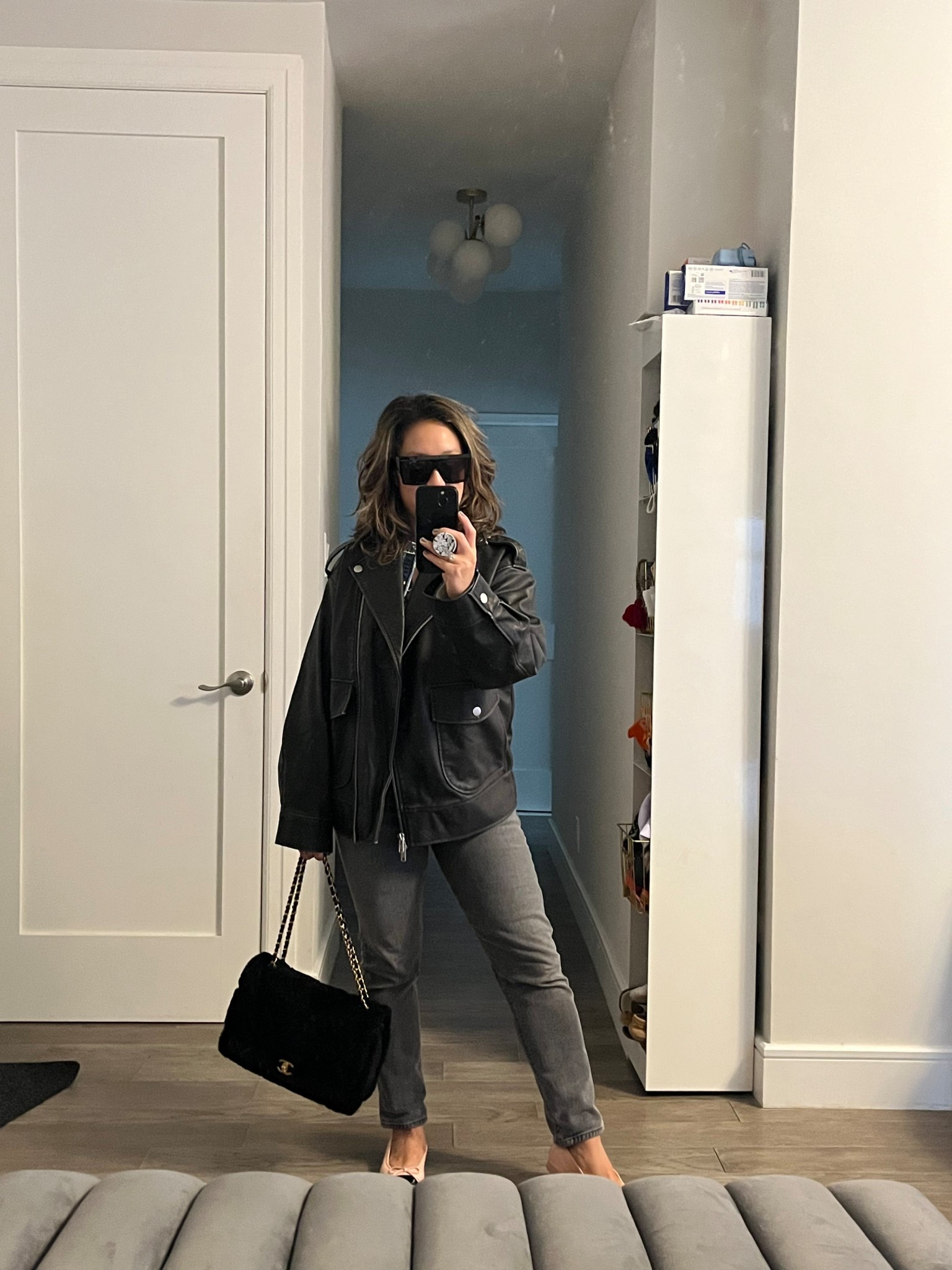 Oversized faux leather moto jacket. Great oversized fit. I’m wearing an xs. This is a great buy if you’re not ready to invest in a leather jacket. 

#LTKootd #LTKFindsUnder50 #LTKOver40