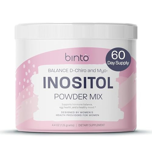 Binto Inositol Powder Mix | 60-Day Supply | 40:1 Ratio of Myo and D-Chiro Inositol | Hormone Balance and Ovulation Support | Preservative Free | Amazon (US)