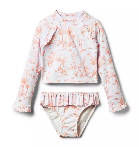 Recycled Tropical Toile Rash Guard Swimsuit | Janie and Jack