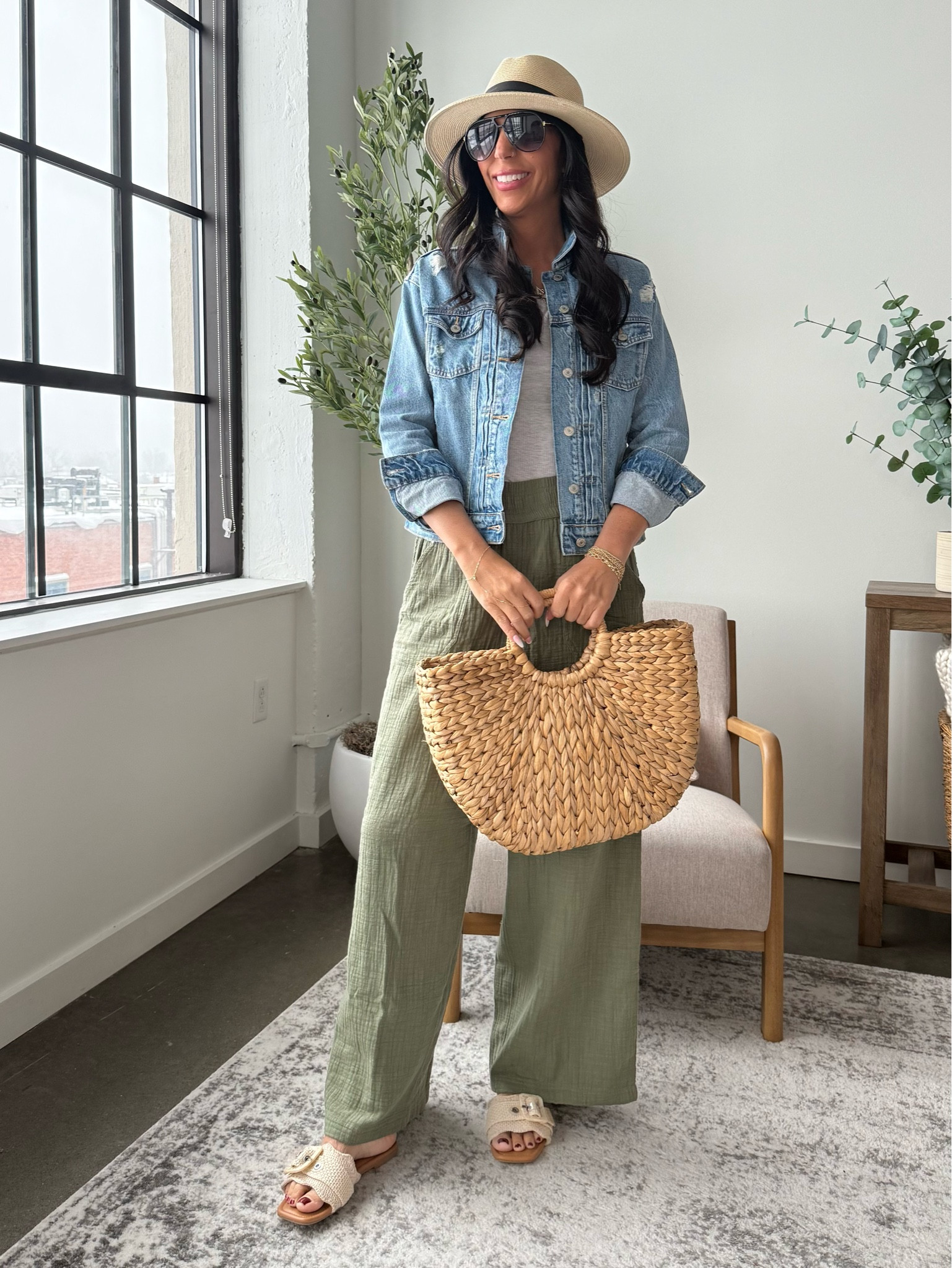 Double discount at Aerie 
Linen pants- small tall 
Simple tank- small 
Denim jacket - small 
Code: AerieLTK20

#LTKSeasonal #LTKSaleAlert #LTKU

#LTKTravel #LTKSeasonal #LTKOver40