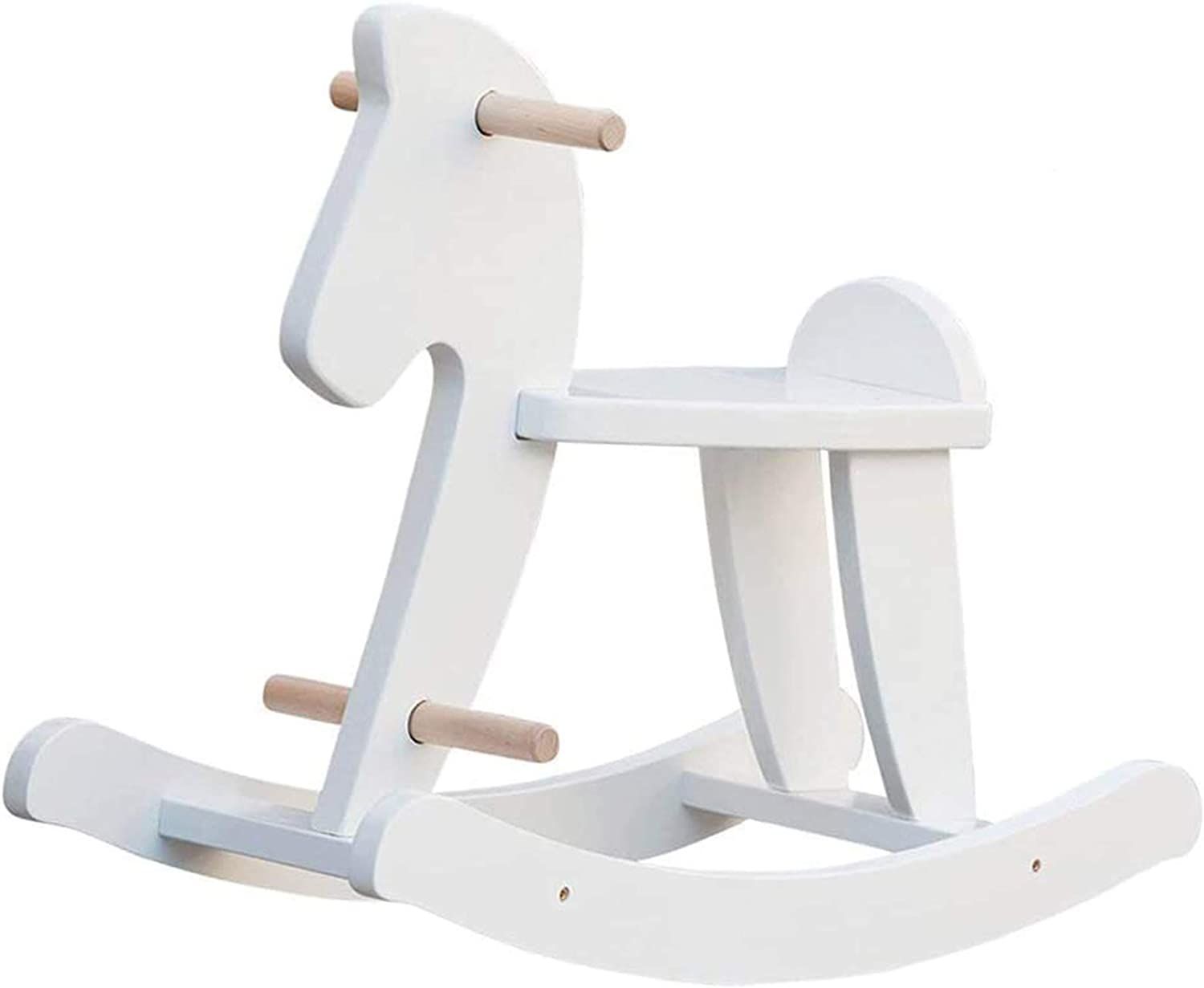 labebe - Wooden Rocking Horse, Baby Wood Ride On Toys for 1-3 Year Old, White Rocker Toy for Kid,... | Amazon (US)