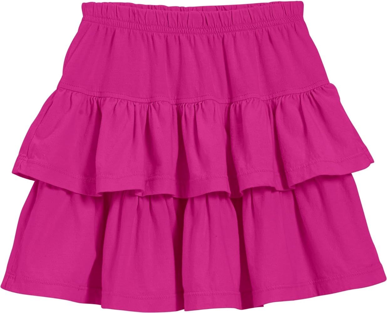 Girls' Soft 100% Cotton Tiered Skirt for School or Play MADE IN USA | Amazon (US)