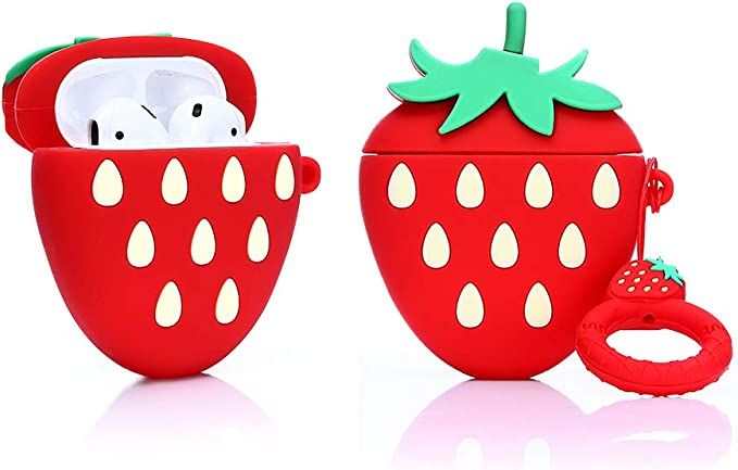 LEWOTE Airpods Silicone Case Funny Cute Cover Compatible for Apple Airpods 1&2[Fruit and Vegetabl... | Amazon (US)