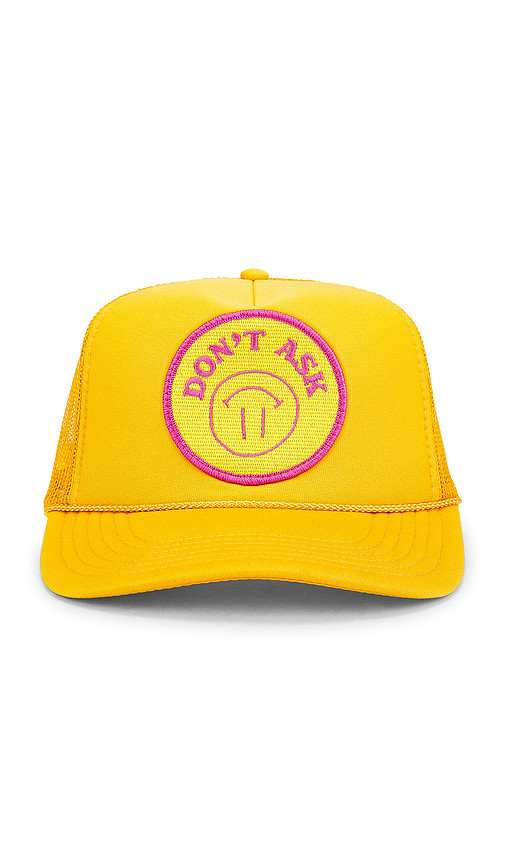 Don't Ask Trucker Hat in Gold | Revolve Clothing (Global)