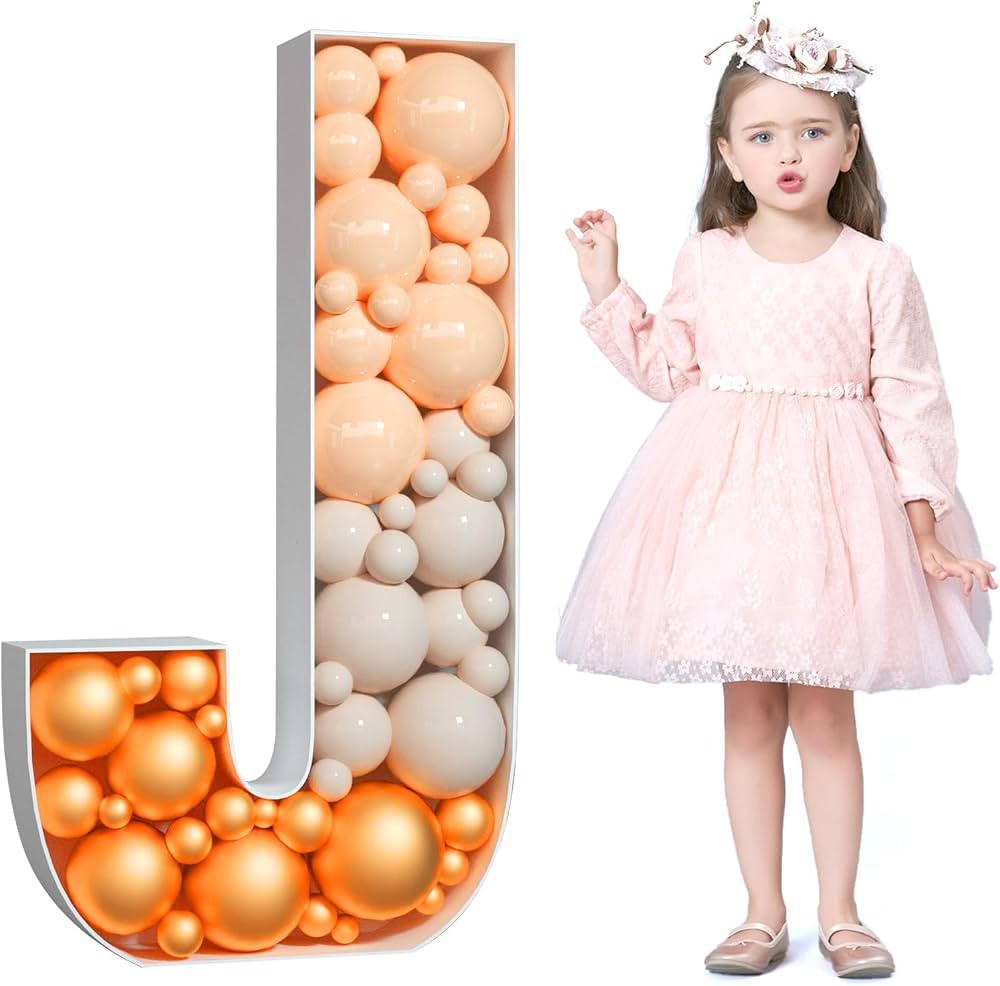 Tongjoy 4FT Mosaic Letters for Balloons, Mosaic Balloon Frame, DIY Marquee Light Up Letters, Larg... | Amazon (US)