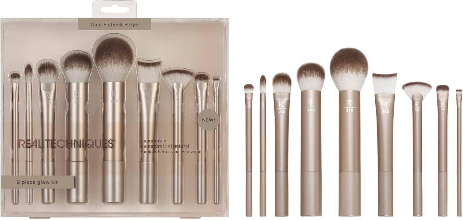 REAL TECHNIQUES Au Naturale Makeup Brush Kit, For Foundation, Powders, and Concealers, Premium Qu... | Amazon (UK)