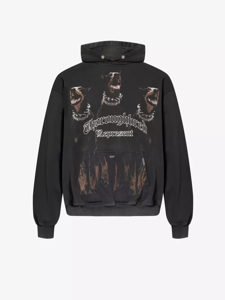 Thoroughbred graphic-print cotton-jersey hoody | Selfridges
