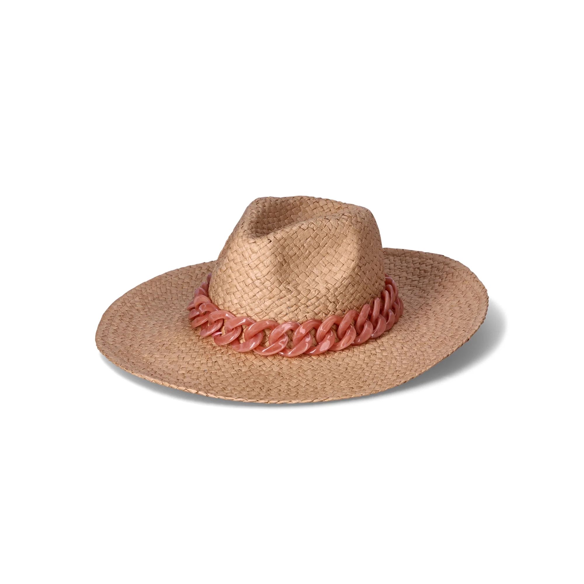 Time and Tru Women's Woven Straw Fedoras | Walmart (US)