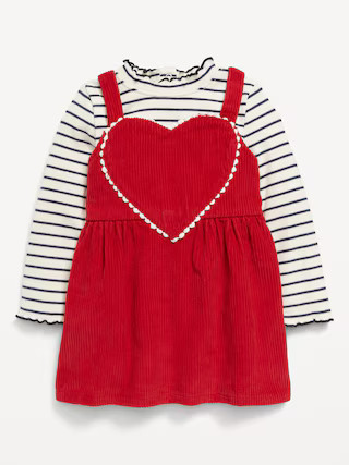 Printed Mock-Neck Top and Corduroy Heart Dress Set for Baby | Old Navy | Old Navy (US)