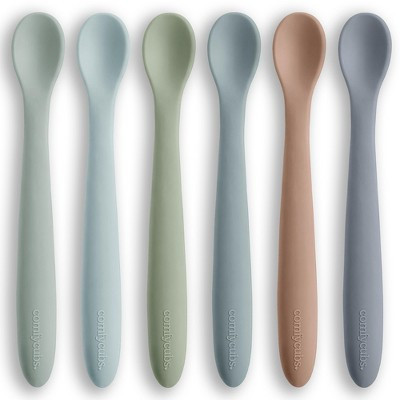 Comfy Cubs Silicone Baby Spoons Set 6-Pack, Ocean – BPA Free, Soft Gum-Safe Toddler Eating Essentials – Lightweight & Flexible | Target