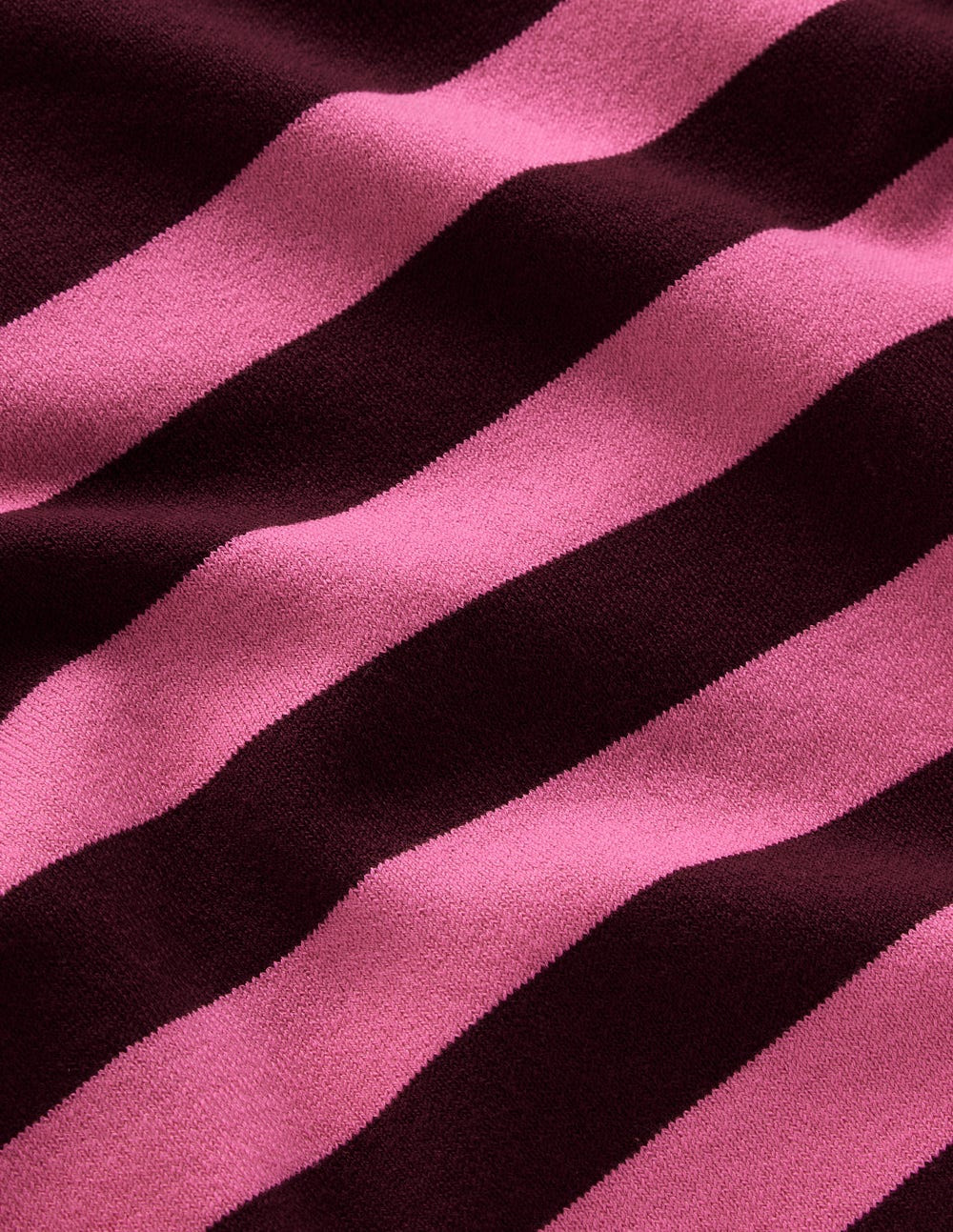 Emilia Cotton Crew Sweater-Chestnut/Pink Stripe | Boden (US)