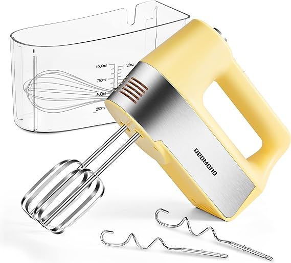 REDMOND Electric Hand Mixer, 5-Speed Hand Mixer with Measuring Storage Case, Kitchen Handheld Mix... | Amazon (US)