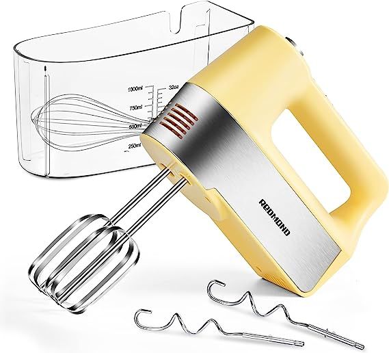 REDMOND Electric Hand Mixer, 5-Speed Hand Mixer with Measuring Storage Case, Kitchen Handheld Mix... | Amazon (US)