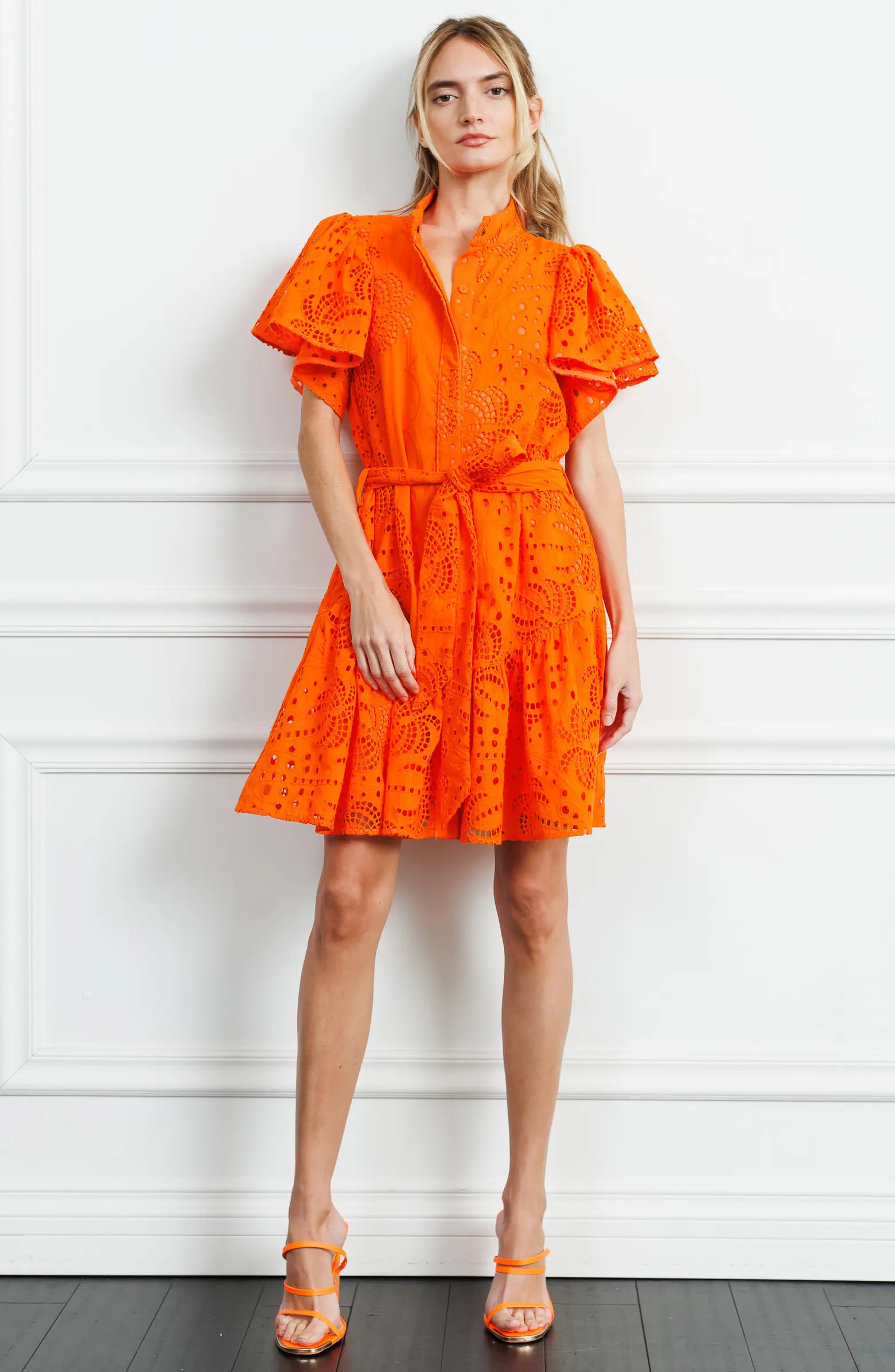 Zenaida Eyelet Tie Waist Dress | Nordstrom