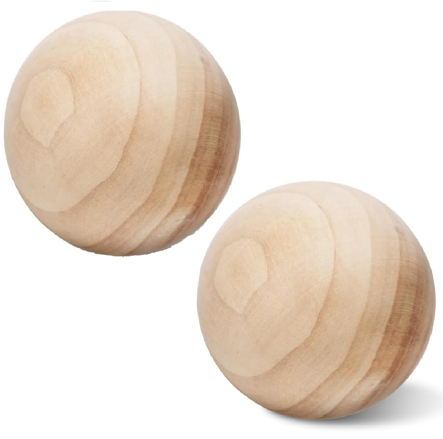 4 inch Wooden Balls, 2PACK Unfinished Round Wood Balls, 100mm Large Natural Wooden Balls for Craf... | Amazon (US)