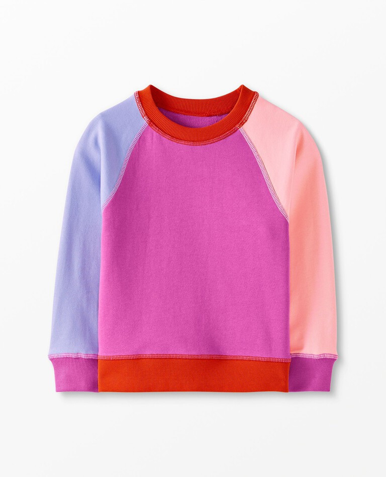 Colorblock Crewneck In French Terry | Hanna Andersson