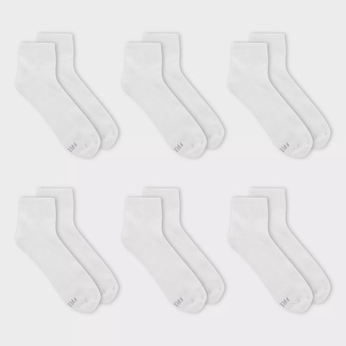 Fruit of the Loom Women's Extended Size Cushioned 6pk Ankle Athletic Socks - White 8-12 | Target