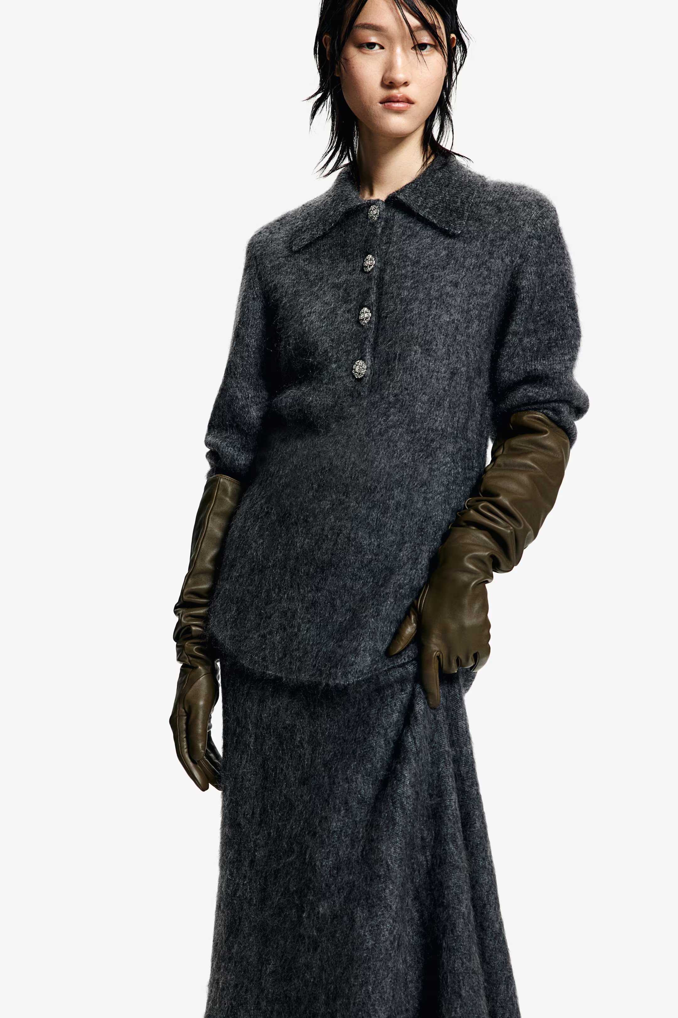 Mohair-blend knitted skirt | H&M (UK, MY, IN, SG, PH, TW, HK)