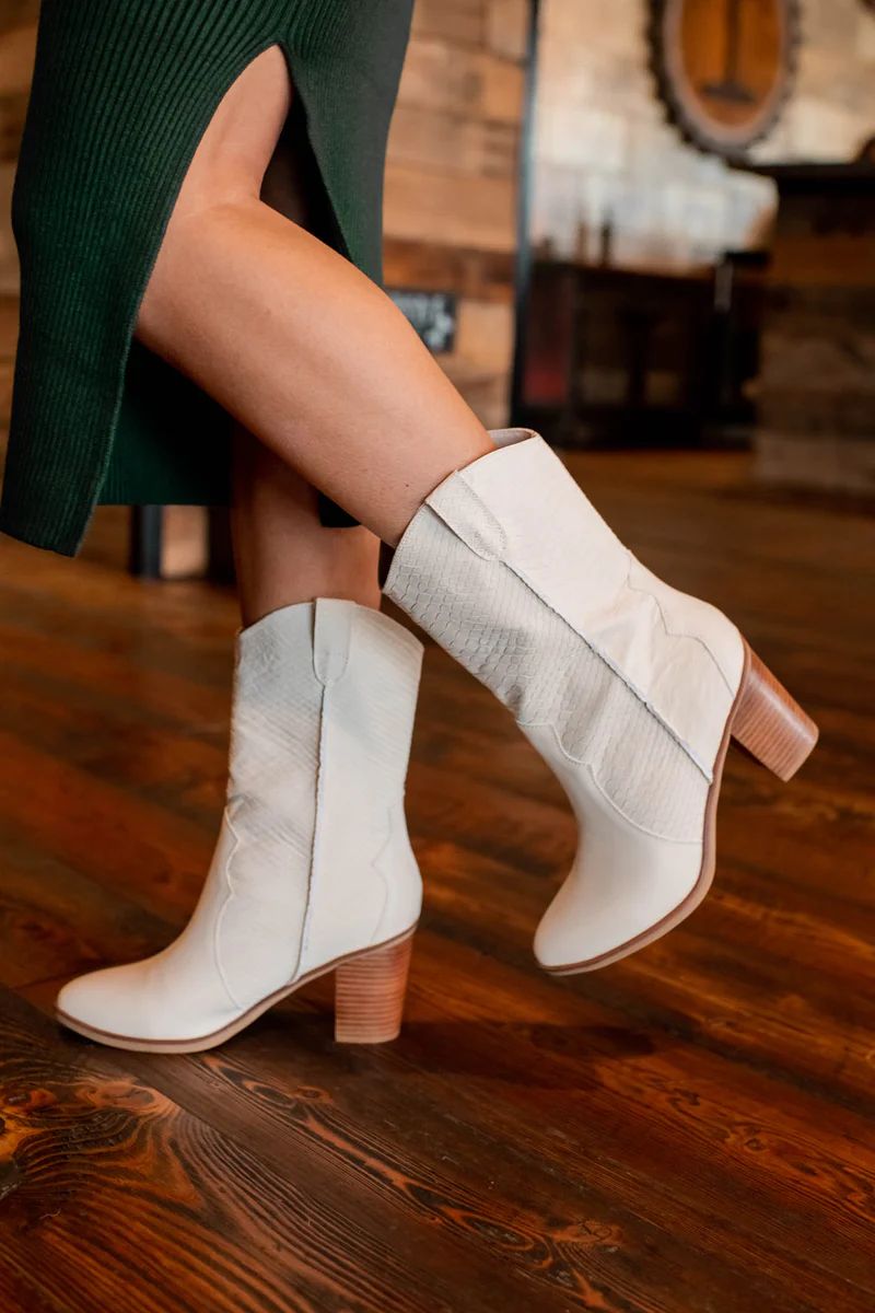 Make Your Move Ivory Booties | Apricot Lane Boutique