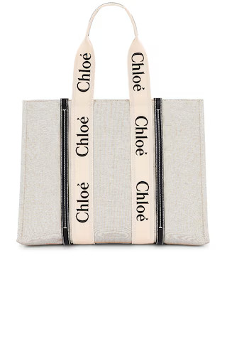 Chloe Large Woody Tote Bag in Neutral | FWRD 