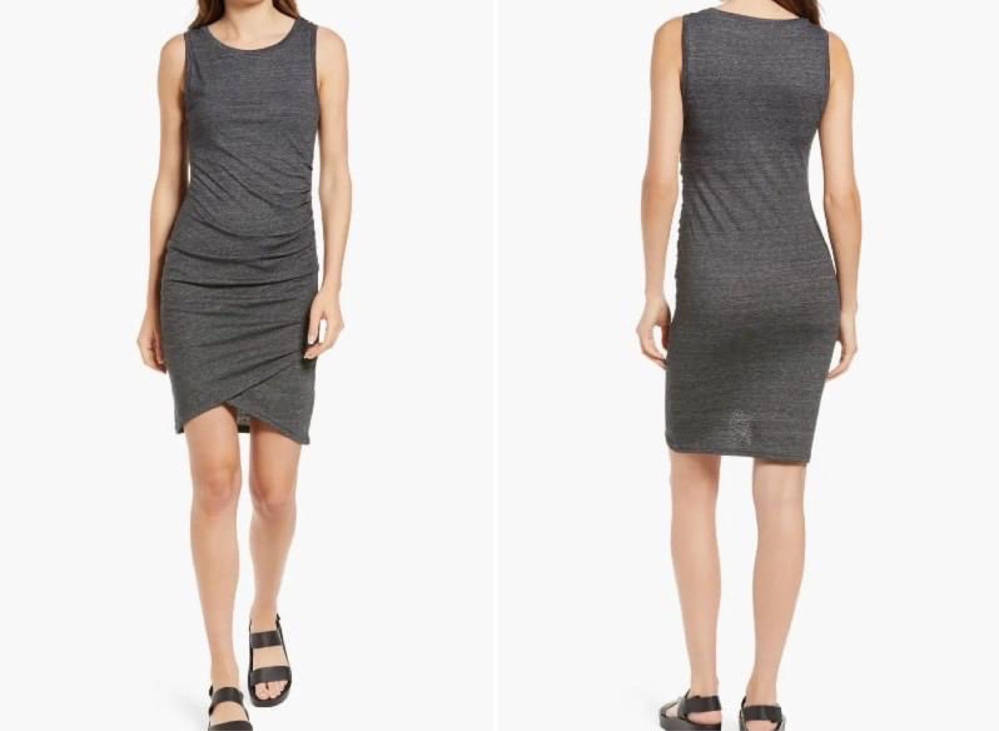 40% off this cute bodycon dress- I have it and it has been a staple for years!! Goes so well with a cute oversized cardigan and strappy sandals, or dress up with a leather jacket and heels. Super cute with a bump, too (and stretchy!) 

#LTKsalealert #LTKSeasonal #LTKunder50