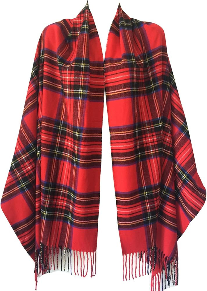 NY GOLDEN FASHION Women Oversized Scottish Clan Tartan Plaid Cashmere Feel Shawl Wrap Winter Scar... | Amazon (US)