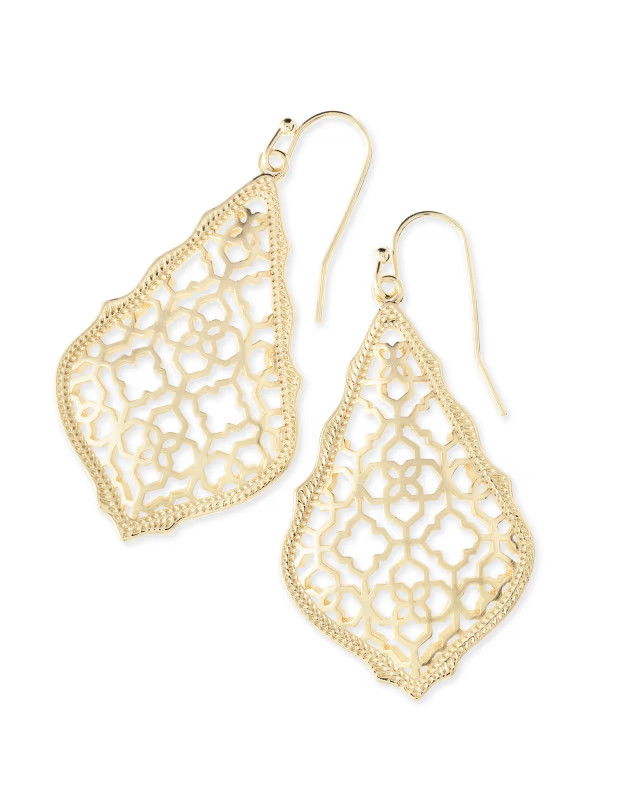 Addie Gold Drop Earrings in Gold Filigree Mix | Kendra Scott