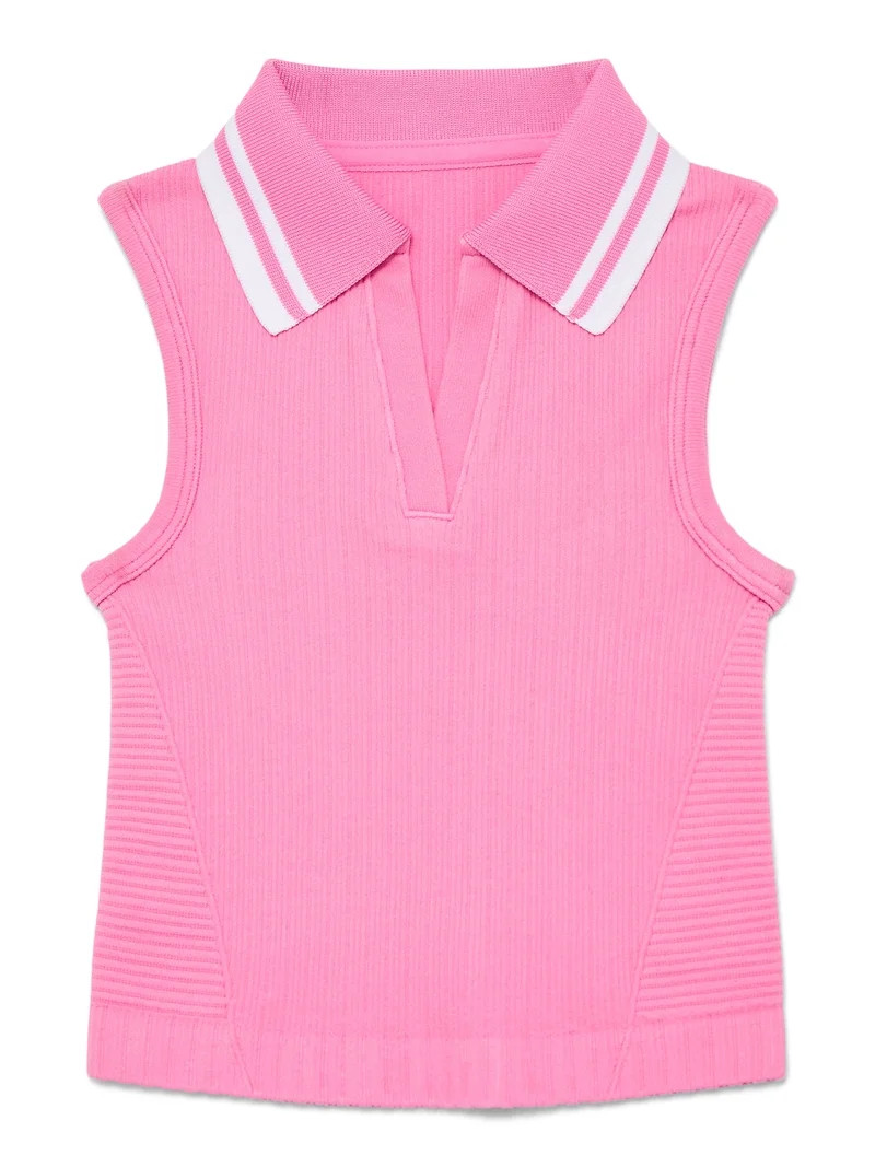 Athletic Works Girls Active Tennis Polo, Moisture Wicking, Sizes 4-18 | Walmart (US)