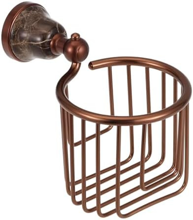 Vintage Bronze Toilet Paper Holder Wall Mount, Antique Brass Toilet Roll Wire Basket, Bathroom Ro... | Amazon (US)