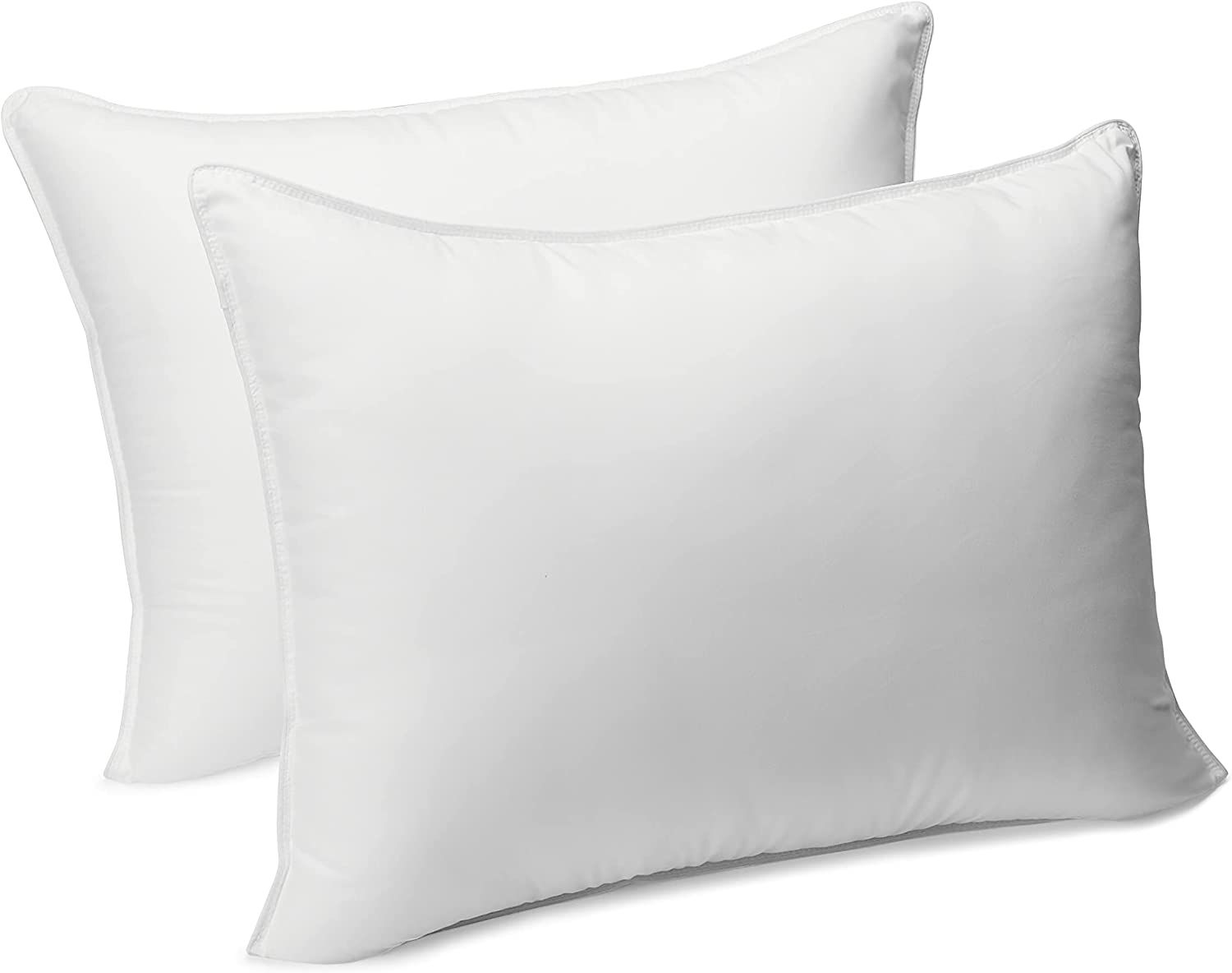 Amazon Basics Down-Alternative Pillows, Soft Density for Stomach and Back Sleepers - Standard (Pa... | Amazon (US)