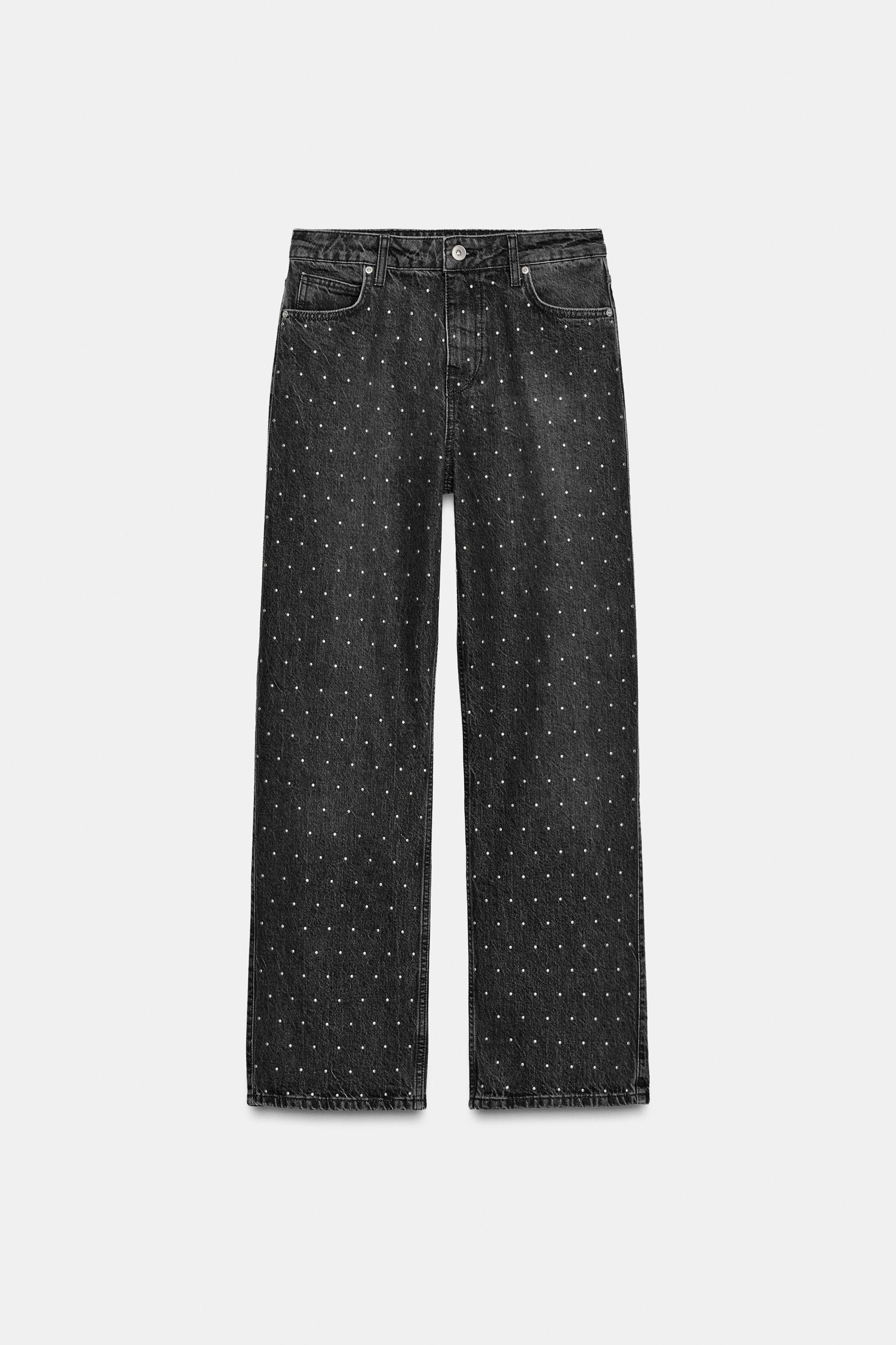 Z1975 HIGH WAIST LOOSE STRAIGHT JEANS WITH SPARKLE | Zara Canada