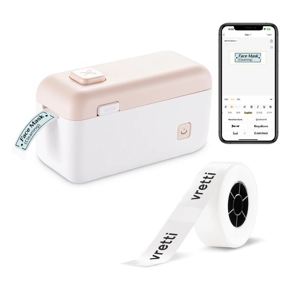 VRETTI HP4 Label Maker Machine with Tape, Portable Wireless Sticker Label Makers with Built-in Cu... | Walmart (US)