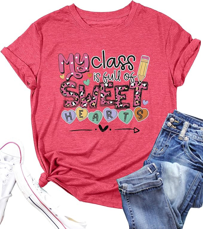 100 Days of School Shirts for Women Teacher School Days T-Shirt 100th Days Kindergarten Teachers ... | Amazon (US)