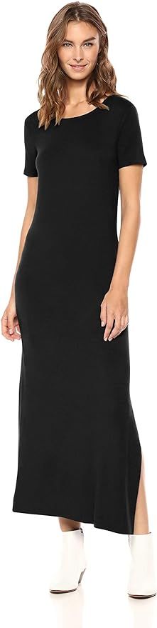 Amazon Essentials Women's Jersey Standard-Fit Short-Sleeve Crewneck Side Slit Maxi Dress (Previou... | Amazon (US)