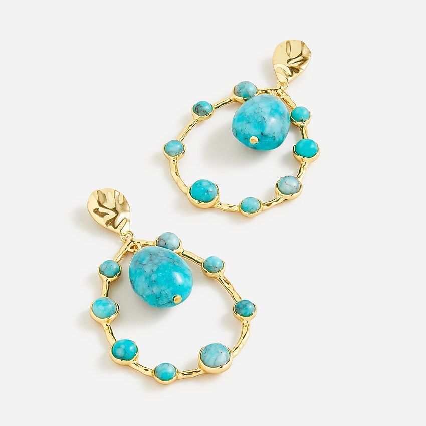 Semi-precious stone statement earrings | J.Crew US