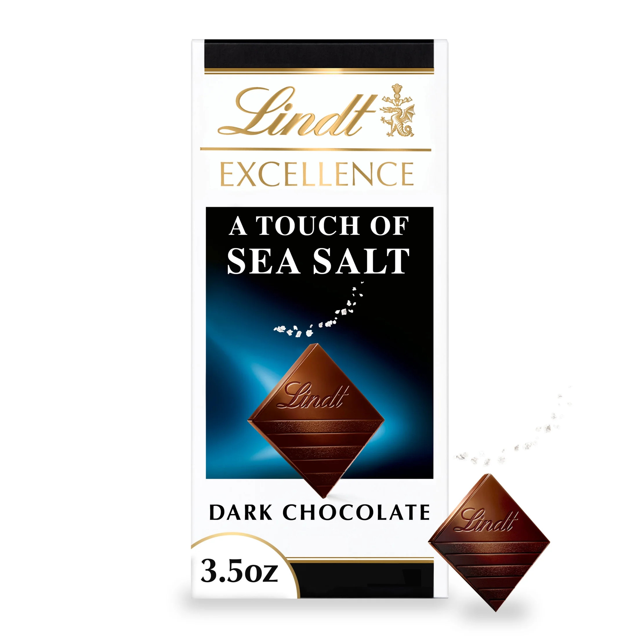 Lindt Excellence Dark Chocolate, Sea Salt, Candy Bar, 3.5 oz, Bar | Walmart (US)